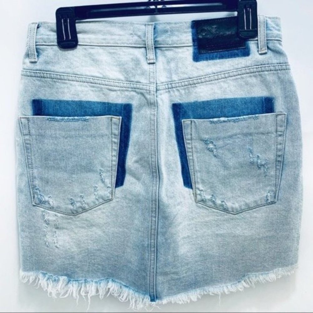 NWT One Teaspoon • High-Waist Denim Mini Skirt, 29 - Picture 9 of 16